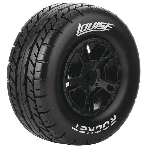 SC Rocket 1/10 Short Course Truck Tyre Wheels w/ Interchangeable Hex - Pair