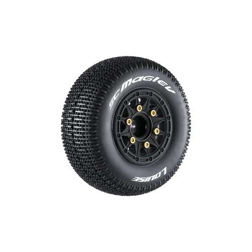 SC Maglev 1/10 Short Course Truck Tyre Wheels w/ Interchangeable Hex - Pair
