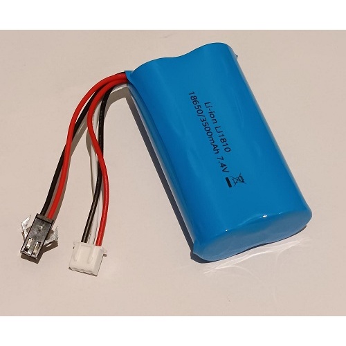Rechargeable 7.4V 3500mAh Li-ion Battery w/ 2 pin SM Connector